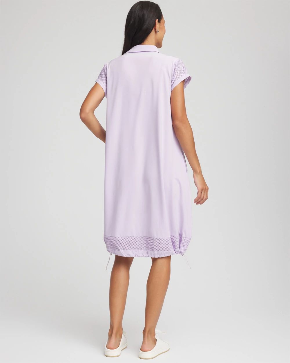 F/CE. CHINA UF SMOCK DRESS ネイビー Zenergy® UPF Mesh-Trim Bungee Dress | Chico's